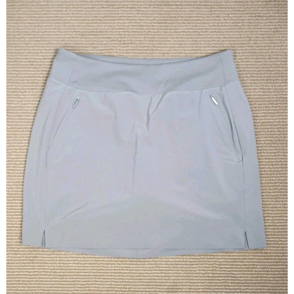 Athleta Soho Skort Womens Size 6 Gray Active Golf Travel Skirt Zip Pockets